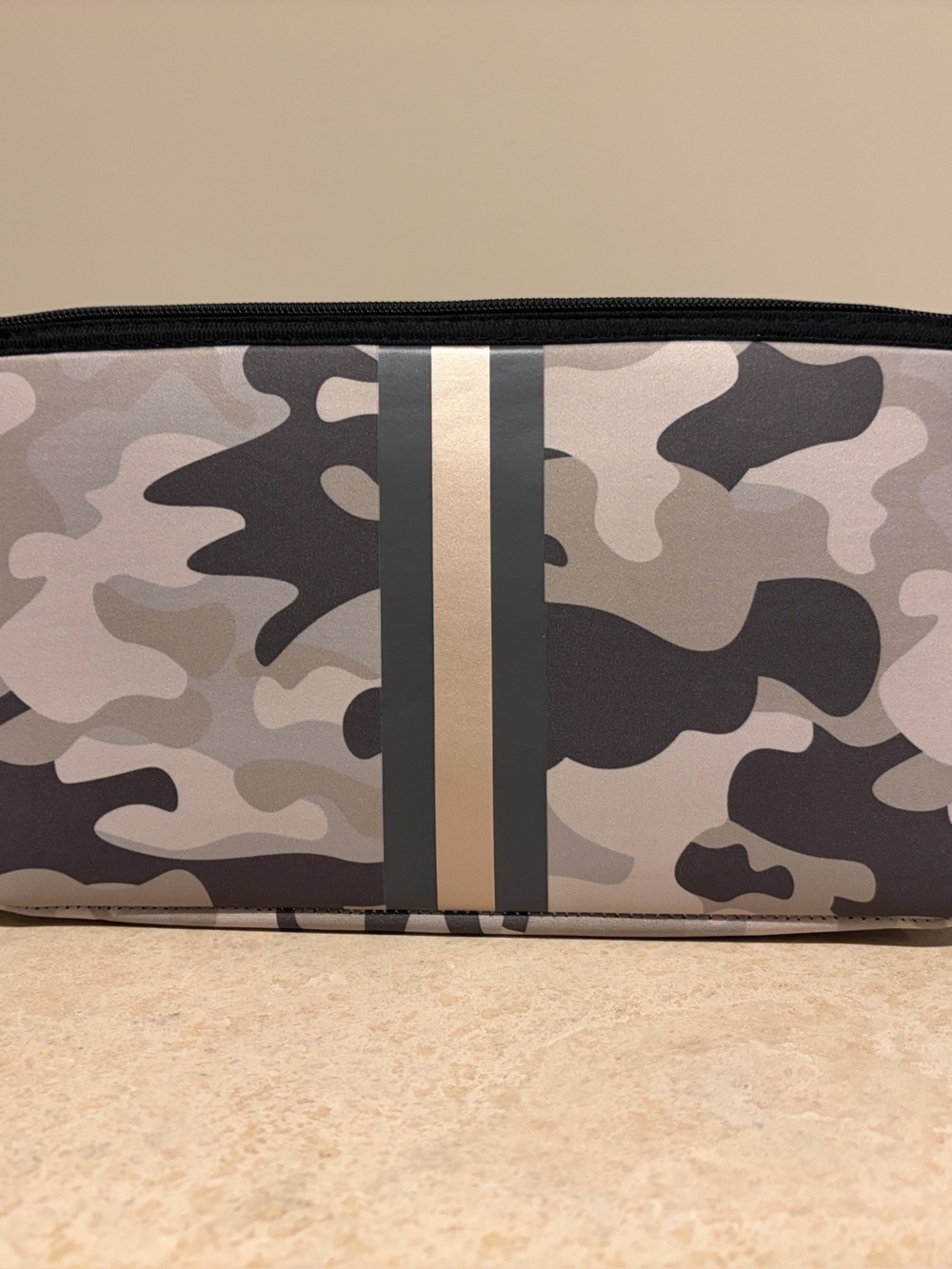 Haute Shore Camo Cosmetic Pouch in Tan & Green NWT